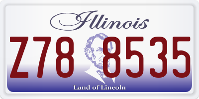 IL license plate Z788535