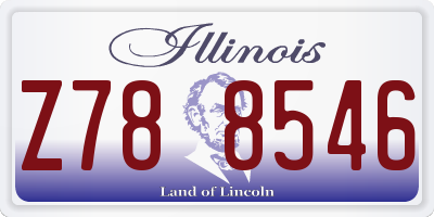 IL license plate Z788546