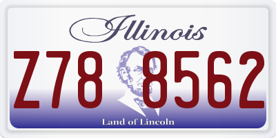 IL license plate Z788562