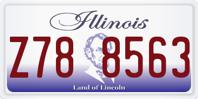 IL license plate Z788563