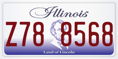 IL license plate Z788568