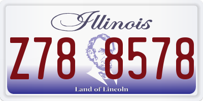 IL license plate Z788578