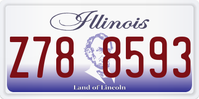IL license plate Z788593