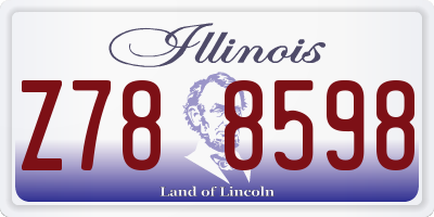 IL license plate Z788598