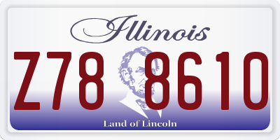 IL license plate Z788610