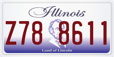 IL license plate Z788611