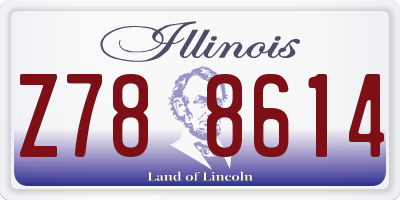IL license plate Z788614