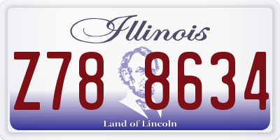 IL license plate Z788634