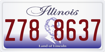 IL license plate Z788637