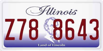 IL license plate Z788643