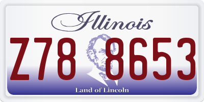 IL license plate Z788653