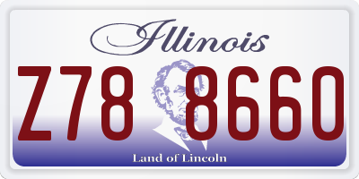 IL license plate Z788660