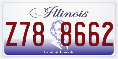 IL license plate Z788662
