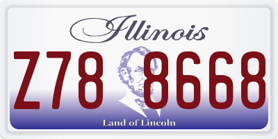 IL license plate Z788668