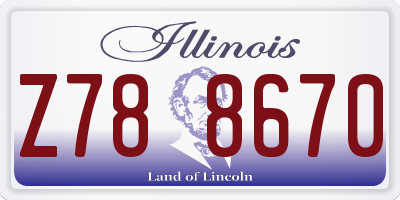 IL license plate Z788670