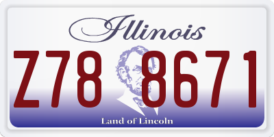 IL license plate Z788671