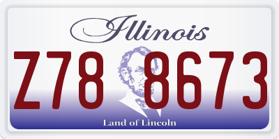 IL license plate Z788673