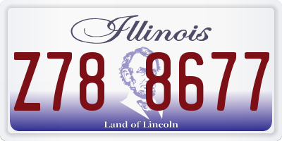 IL license plate Z788677