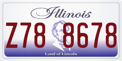 IL license plate Z788678