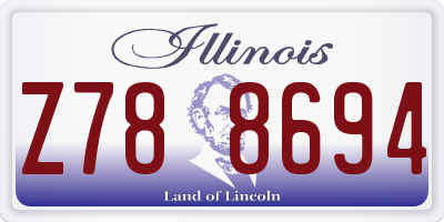IL license plate Z788694