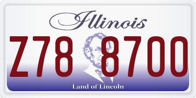 IL license plate Z788700