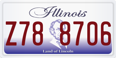 IL license plate Z788706