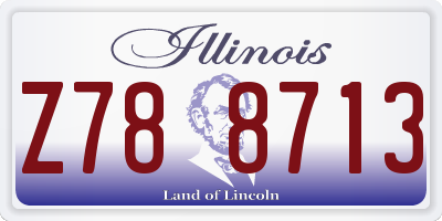 IL license plate Z788713