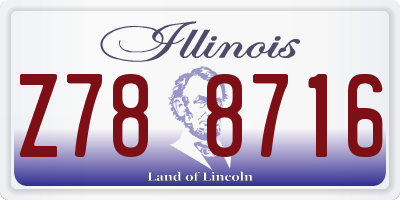 IL license plate Z788716