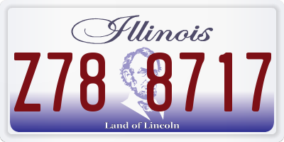 IL license plate Z788717