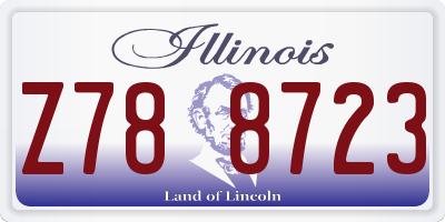 IL license plate Z788723