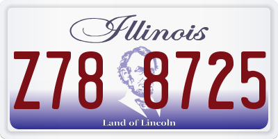 IL license plate Z788725