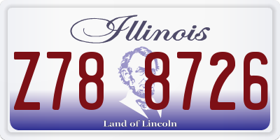 IL license plate Z788726