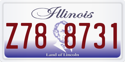 IL license plate Z788731