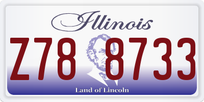 IL license plate Z788733