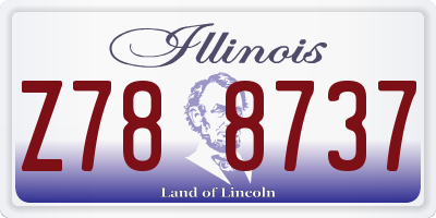 IL license plate Z788737