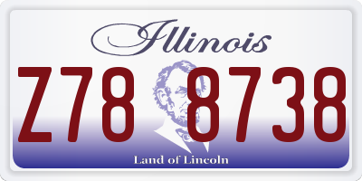 IL license plate Z788738