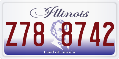 IL license plate Z788742
