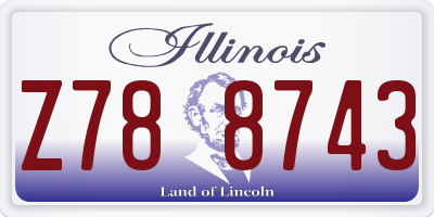 IL license plate Z788743