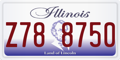 IL license plate Z788750