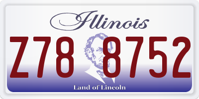 IL license plate Z788752