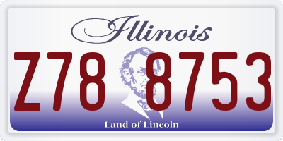 IL license plate Z788753