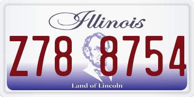 IL license plate Z788754