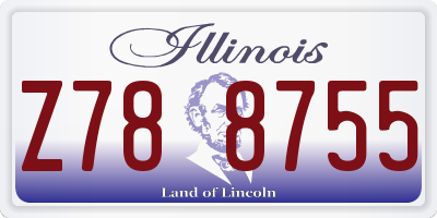 IL license plate Z788755