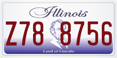 IL license plate Z788756