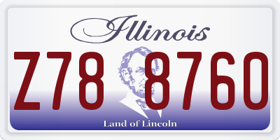IL license plate Z788760