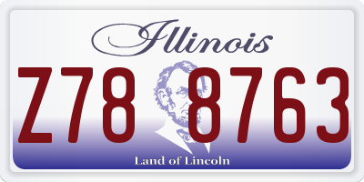 IL license plate Z788763