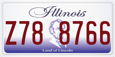 IL license plate Z788766