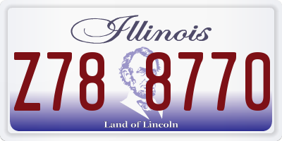 IL license plate Z788770