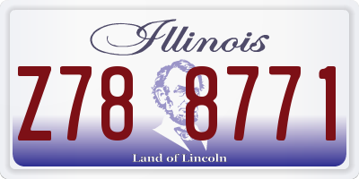 IL license plate Z788771