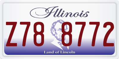 IL license plate Z788772